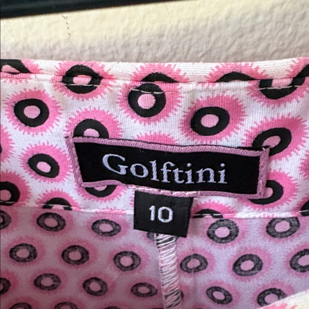 Golftini Women’s Pink & Black Geometric Print Skort Size 10 - Picture 3 of 5
